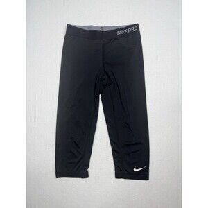Nike Pro Dri-Fit Capri Leggings Women’s Small Black Cropped Compression Pants